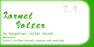 kornel volter business card